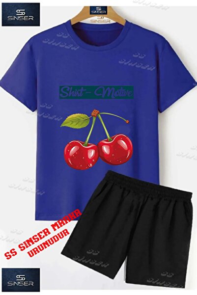 SS SİNSER Children's Unisex “Cherry Shirt Motive Written“ Special Printed Cre...