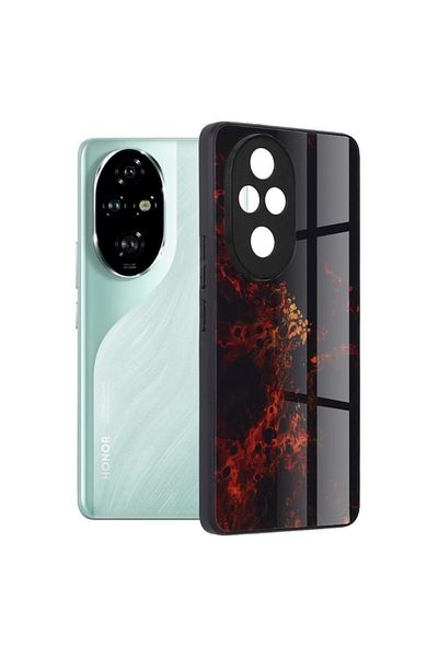 Gear Protective Case for Honor 200 Pro, A66, Hard Plastic, Elegant Ruby Nebula