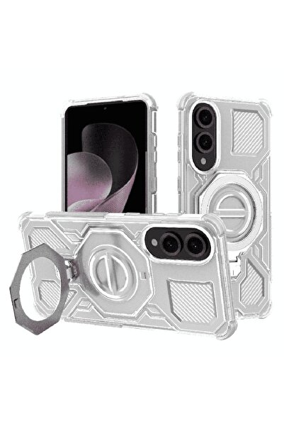 SKYDDAR INNOVATION Case for Samsung Galaxy S25 Edge, Shockproof, Carbon Shield PRO, Magsafe, sticker set, White