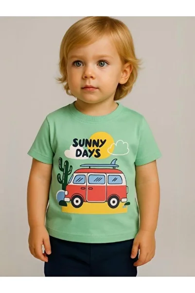 Zekids Baby Boy Sunny Days Printed T-Shirt