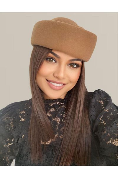 Confortino Luxury women's felt toca hat - ONE size, ADJUSTABLE