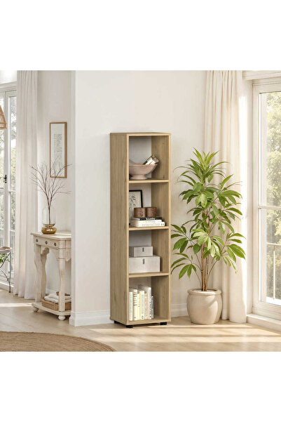 Adore Mobilya Cubic Kitaplık Florida Meşe 36x140,5x30 cm