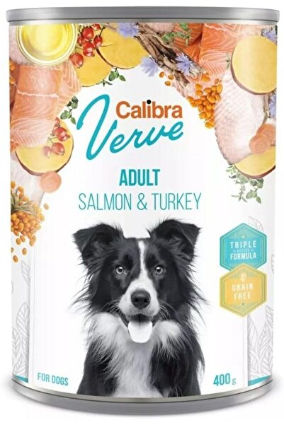 CALİBRA طعام الكلاب فيرف خالي من الغلوتين مع سمك السلمون والديك الرومي للبالغ...