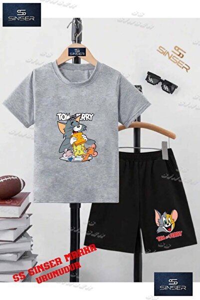 SS SİNSER Kids Unisex “Tom and Jerry Sandivic Eating“ Custom Printed Crew Nec...