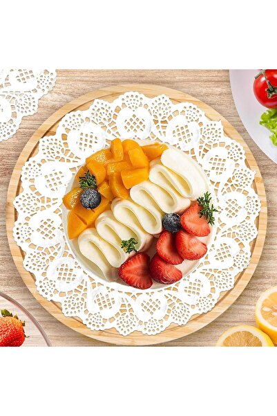 Saharaz 150 قطعة من مفارش المائدة الورقية الدانتيل، مقاس 12 بوصة، مفارش طاولة...