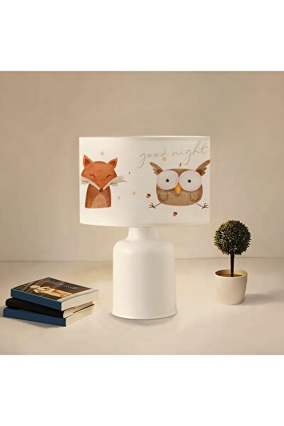 BY-LAMP Fabric Printed Owl and Friends Children's Room Lampshade Lamp |   Bylamp