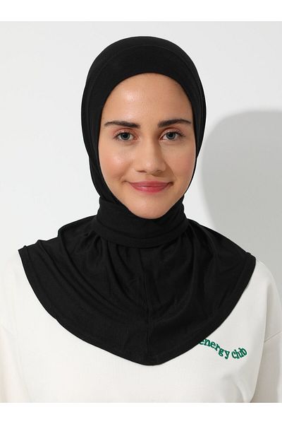Tuva Practical Scarf Combed Cotton Shawl - Black -