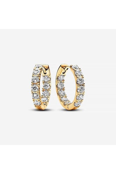 Pandora Shiny Round Eternity Zirconia Earrings