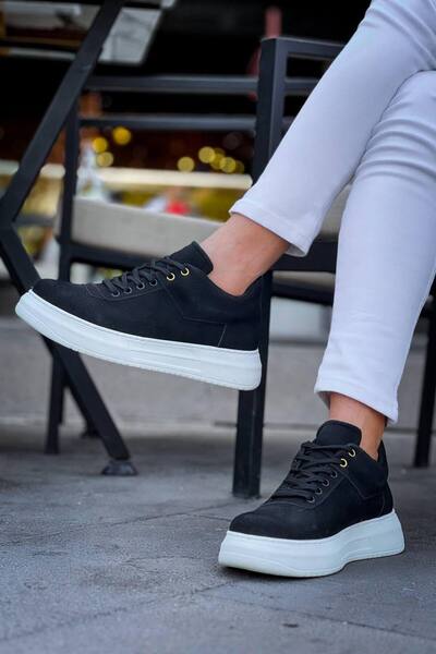 BESKAR Kb X20 Black Suede Casual Men's Shoes – Breathable Construction