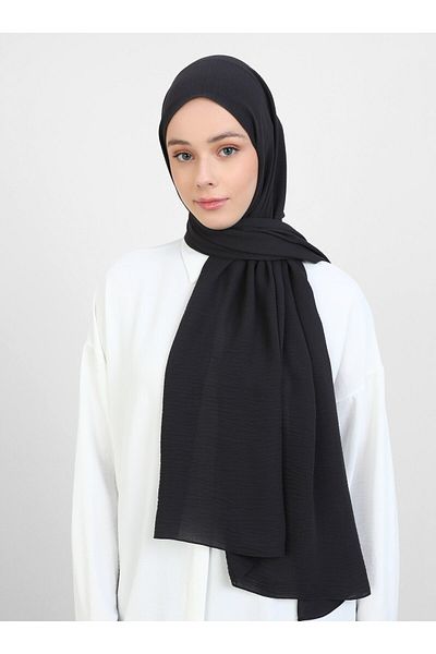 Tuva Crepe Jazz Shawl - Smoked -