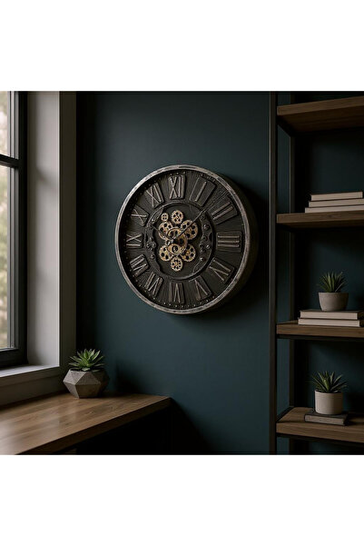 PELLE DESİGN Çarklı duvar saati