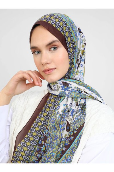 TUVA Etnik Desenli Soft Şal - Cok renkli - V11 -