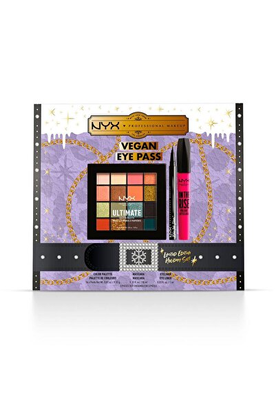 NYX Set de machiaj pentru ochi VEGAN EYE PASS LIMITED EDITION 3 buc