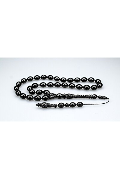 BlackCraft Oltu Stone Imame Baklava Carved Prayer Beads