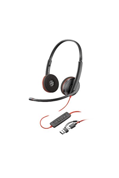 Poly Blackwire 3220 Stereo USB-C Mikrofonlu Kulaklık +USB-C/A Adaptörü 8X228AA