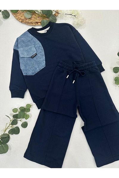 chibuumbabykids Girl's Jeans Detailed Track Suit Set