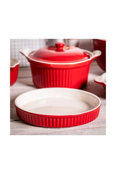 ALTOM DESIGN Tort ceramic Red Chilli, 24 x 3,5 cm, 800 ml