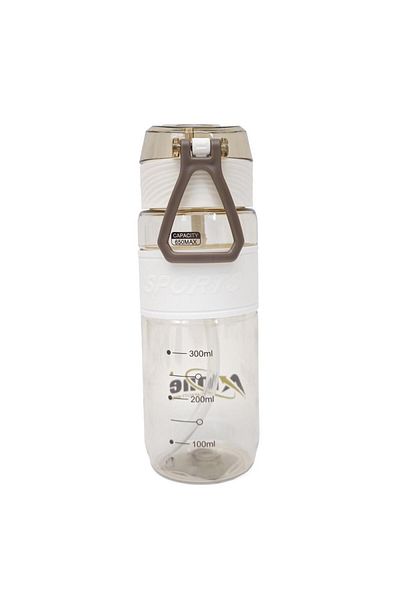 B4U Kids water bottle, pop-up flip-top with straw, with grip, white, 650 ml 5829