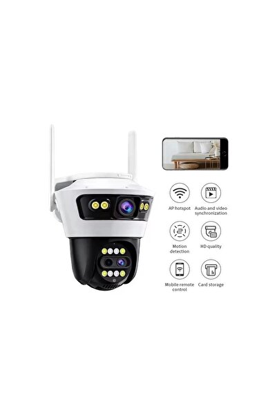 Genel Markalar BLM_57 6mp 6k Ultra Hd 3 Lensli 8xzoom Dış Mekan Gece Görüşlü ...