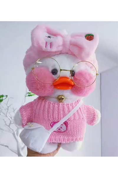 LRS STORE Süper Kalite Lalafanfan Tam Set Kıyafetli Kwaii Karikatür 30cm Peluş Ördek Hediye Peluş Lala Fanfan