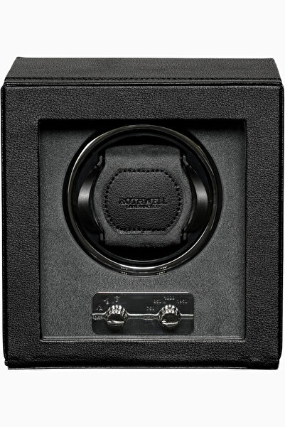 ROTHWELL Single Luxury Watch Winder, Quiet Motor, Leather Finish, Adjustable Tpd Settings