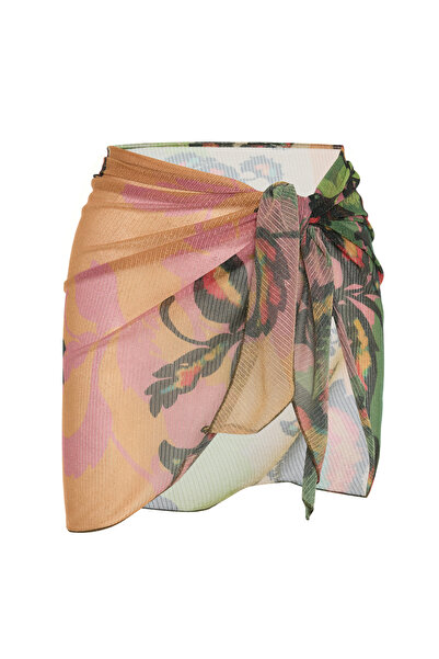 AQUELLA Colorful Leaf Patterned Pareo