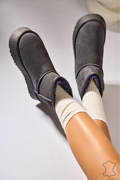 Joana Women's Grey Driana Suede Leather Boots