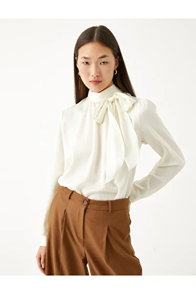 Koton Bowtie Detail Blouse High Neck