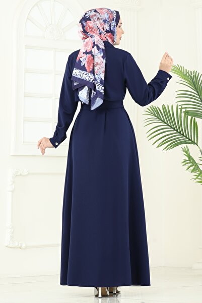 ModaMerve Gizli Fermuarlı Pardesü Ferace 23021UKB139-MS Laci