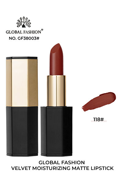 global fashion Матово червило Velvet Moisturising Global Fashion #118