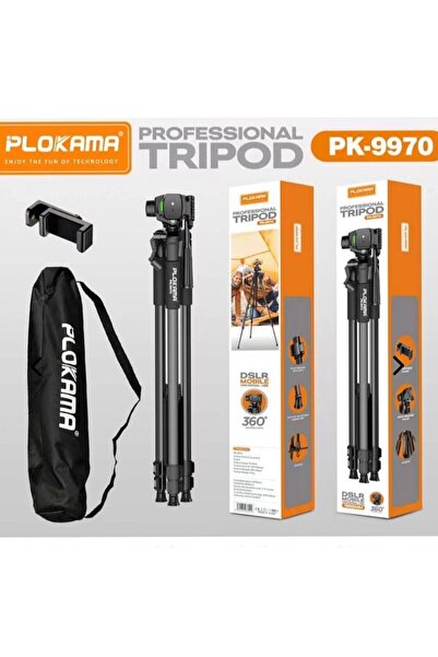 PLOKAMA Profesyonel Tripot Telescopic Uzunluk, Kumandalı, 180 cm Kaliteli Göv...
