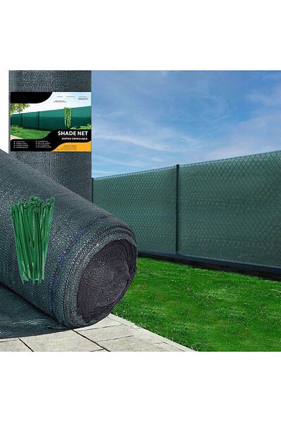 SERSIMO Shade and privacy net for fence, 1.7m width, 25m length, 140g density, green