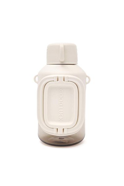 B4U Children's school water bottle, cup-type lid, sports, with cord and handle, beige, 1500 ml AS9310