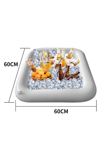 Choice 135X65CM Inflatable Serving Bar Salad Ice Tray Food Drink Containers BBQ Picnic Pool Party Supplies