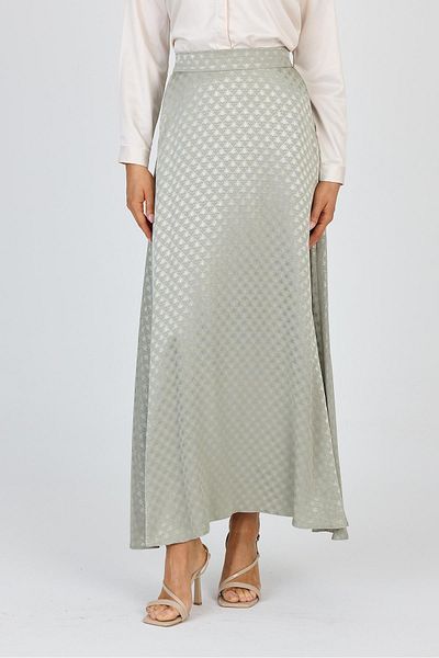 Zühre Monogram Patterned Çağla Skirt Etk-0174
