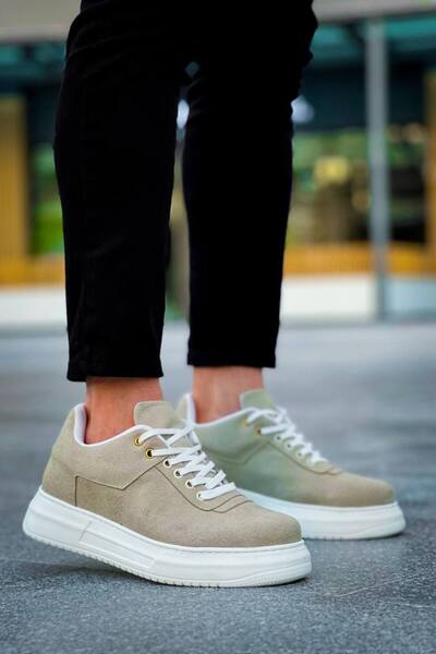 BESKAR Kb X20 Kuback Beige Suede Casual Men's Shoes