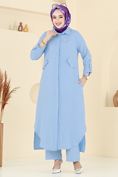 ModaMerve Aksesuar Cepli Sofia Takım 23018UKB139-MS Mavi