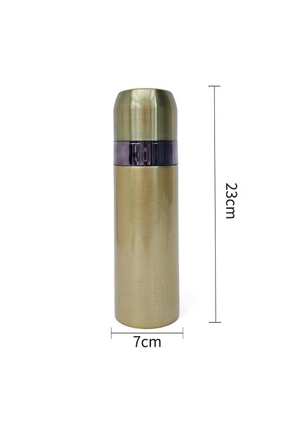 B4U Children's water thermos, with lid, metallic yellow, 500 ml RT-0882