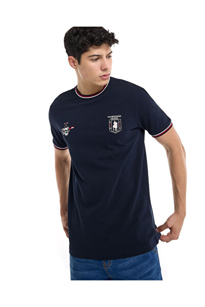 R&B تي شيرت مطبوع برقبة دائرية وأكمام قصيرة