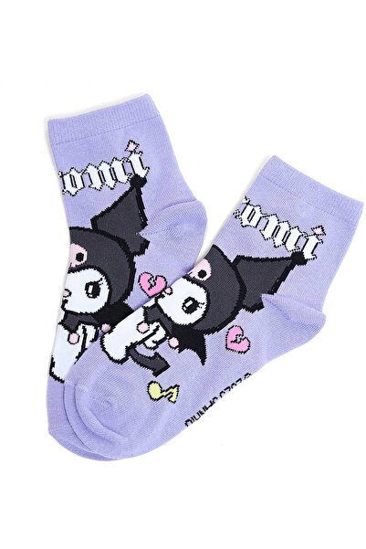 R&B 3 Pack Kuromi Print Ankle Socks
