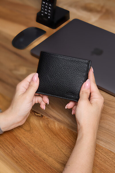 Milian's 3786 محفظة رجالية من الجلد الطبيعي بحامل بطاقات أفقي فضفاض