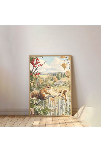 Dekorsiahome Pictură pentru cameră pentru copii cu rama din lemn dintr-o bucată TK0988