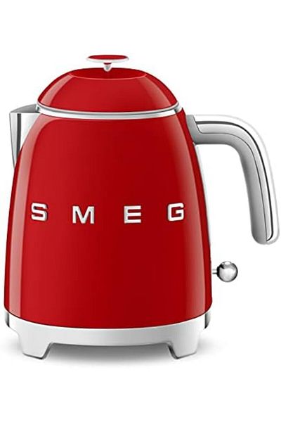 SMEG KLF05RDUK 50'S Retro Style Mini Kettle, 0.8 L Capacity, Stainless Steel, Red