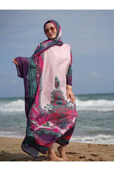 MONOOR Kaftan and Shawl Set