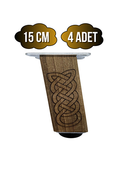 GOLDENWOODEN Klizna podesiva drvena noga za nameštaj, stol, ormarić (15CM) (4...