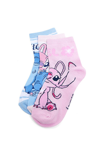 R&B 3 Pack Stitch Print Ankle Socks