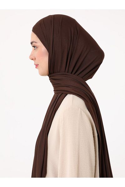 Tuva Premium Combed Cotton Shawl - Bitter Coffee -