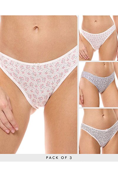 R&B 3 Pack Printed Bikini Briefs