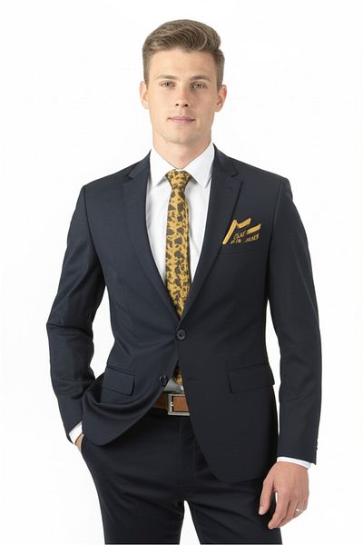 Oppland Men's Tie Classic Handkerchief Stylish Easy to Shape Stain Resistant Compass Model Compatible Wide Style