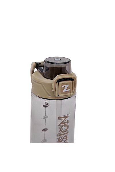 B4U Kids water bottle, pop-up flip-top with straw, sports, brown, 620 ml H859
